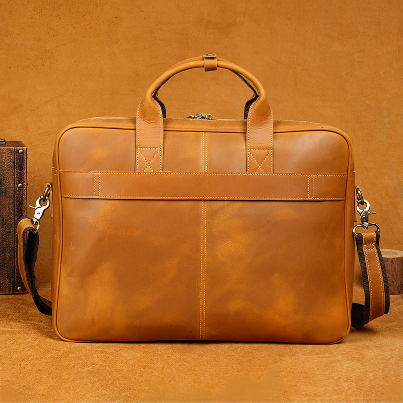 Men's Business Computer Large Capacity Practical Genuine Leather High Men's Tote