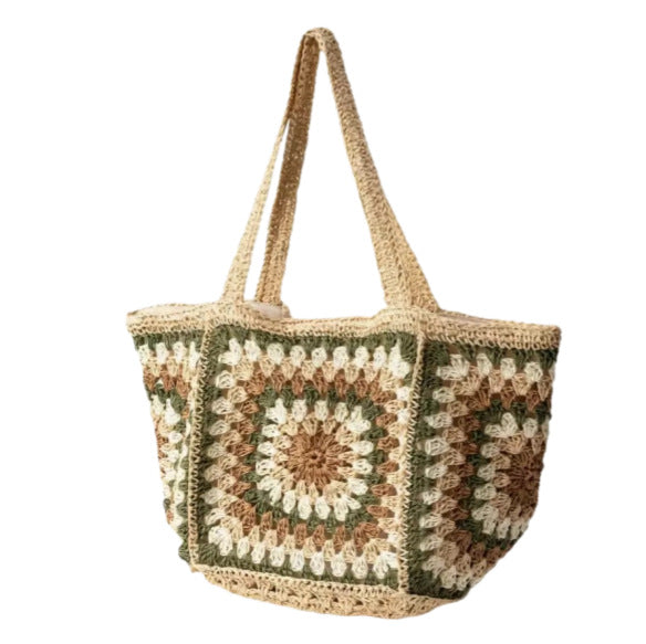 Women's Handmade Weaving Hollow Ethnic Style Large Capacity High Sense Women's Shoulder Bag