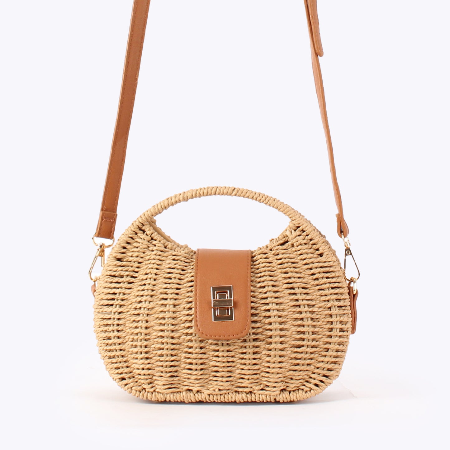 Women's French Fashion Woven Straw Seaside Vacation Beach Daily Bags