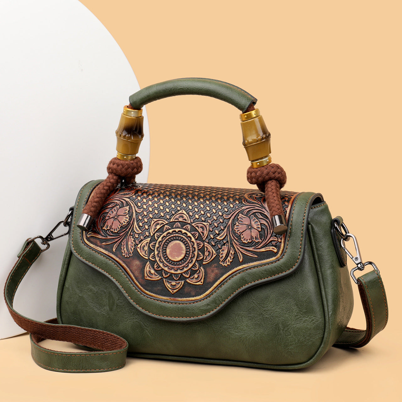 Style Clutch Portable Fashion Single Rhombus Light Women's Handbag