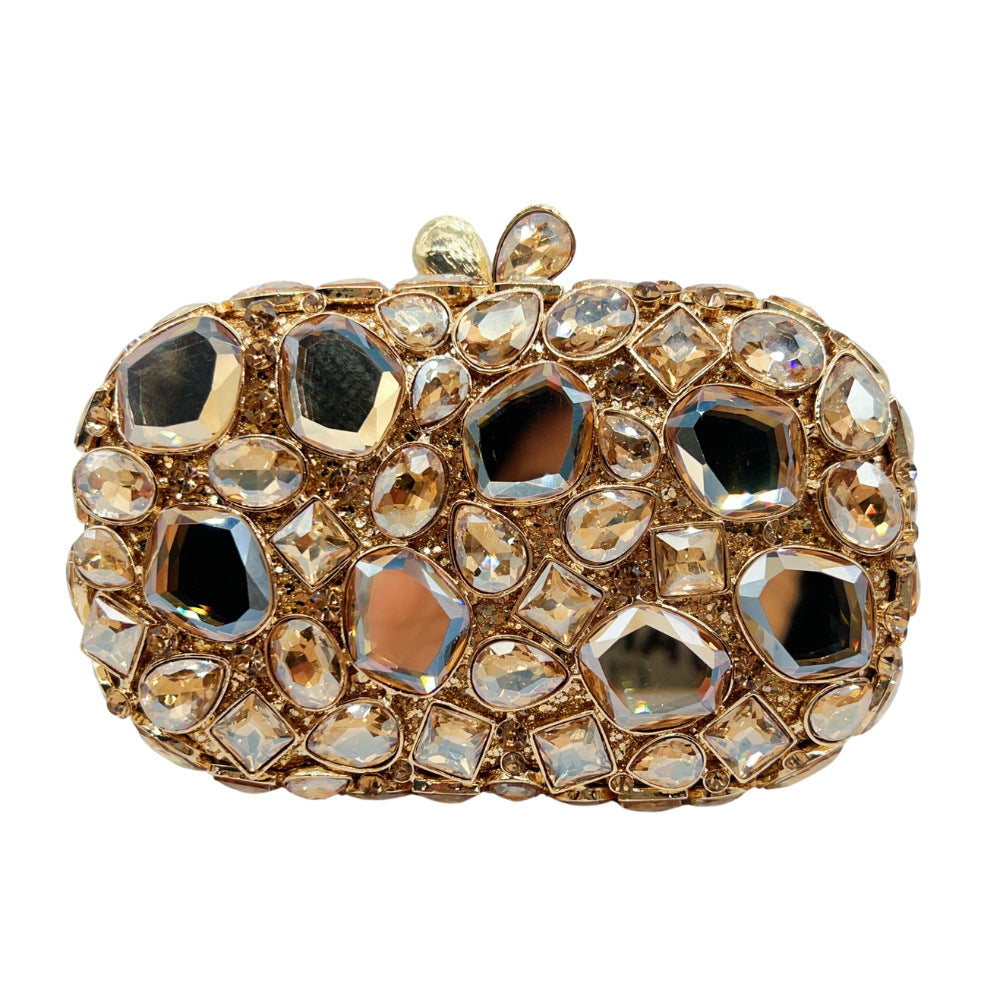 Women's Glass Diamond Drill Banquet Clutch Dinner Bag