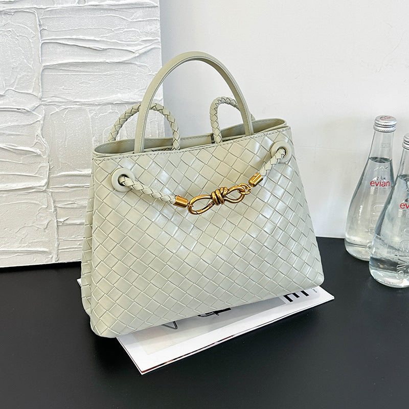 Women's Metal Cord Fastener Woven Niche Advanced Women's Messenger Bag