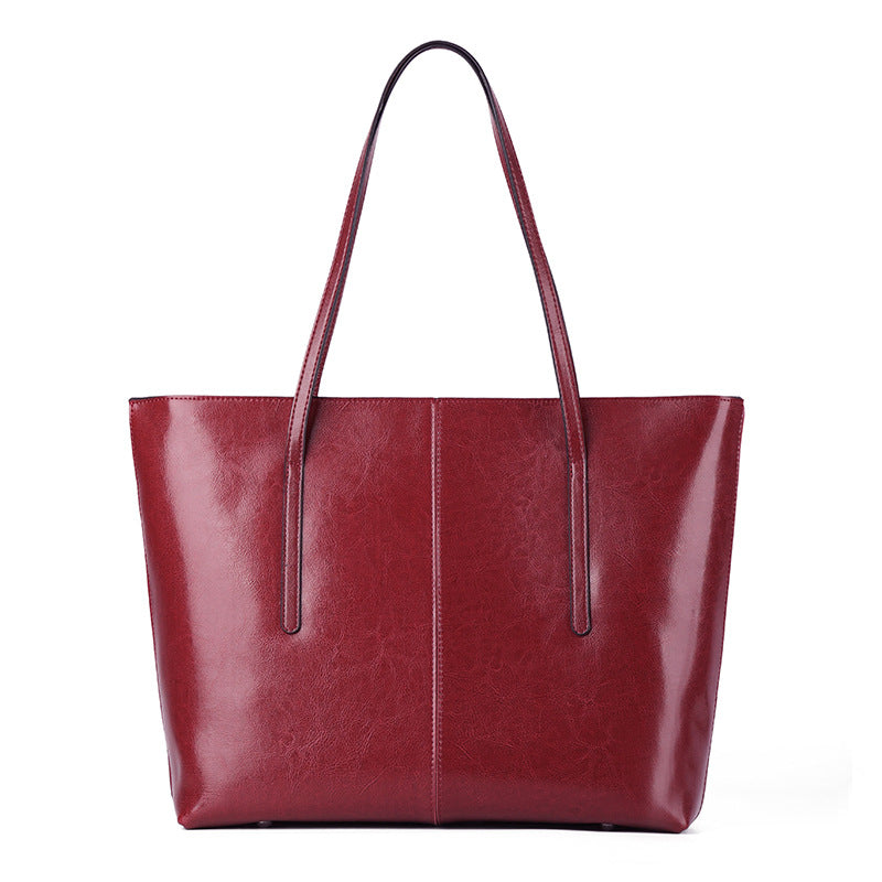 Women's Vintage Cowhide Big Large Capacity Leather Tote Bags