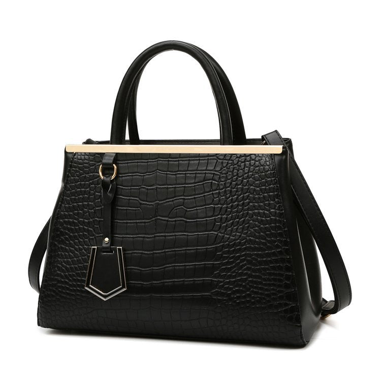 Women's Stone Pattern Patchwork Three-piece Set Mother Handbags