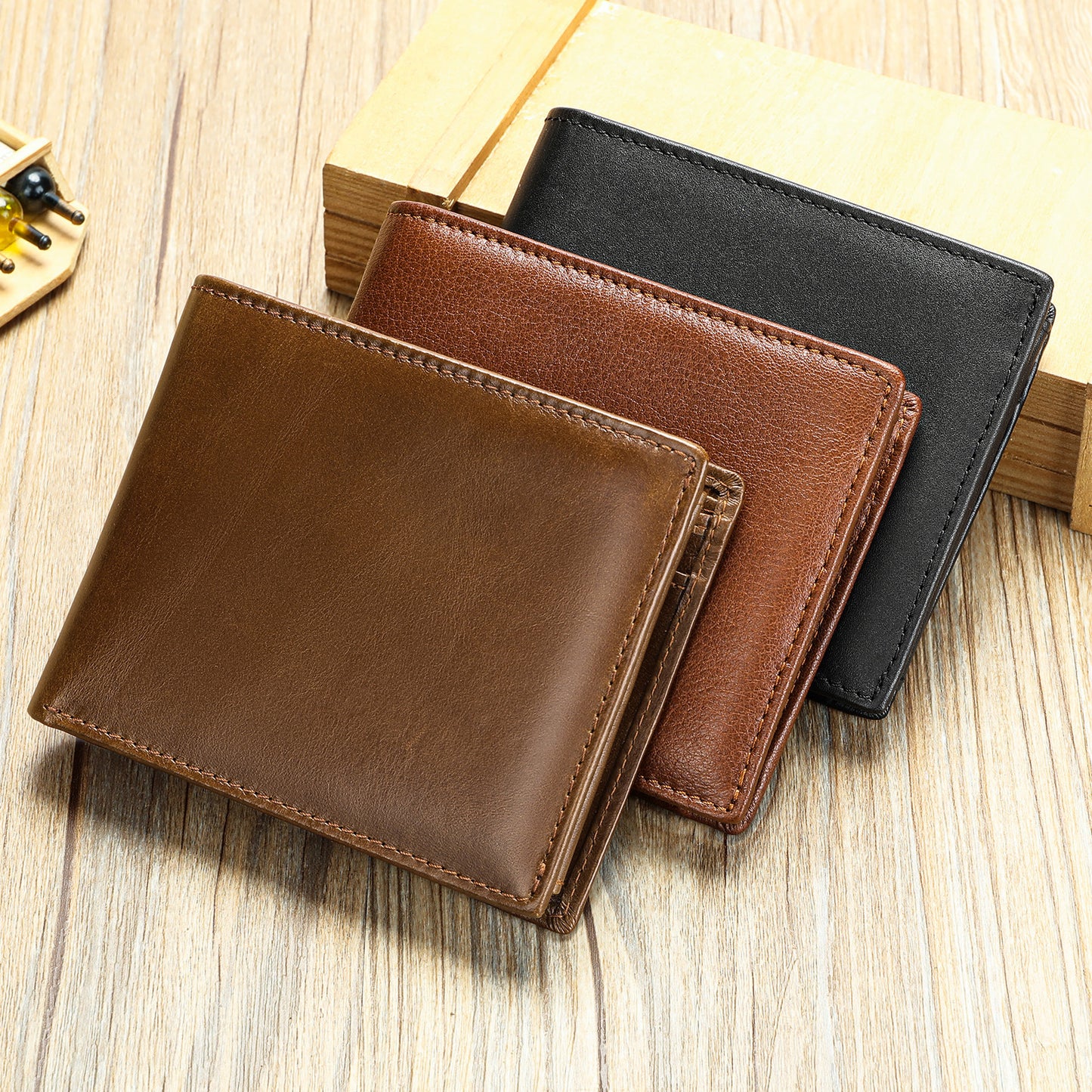 Men's Fashionable Elegant Leather For Man Leisure Men's Wallet
