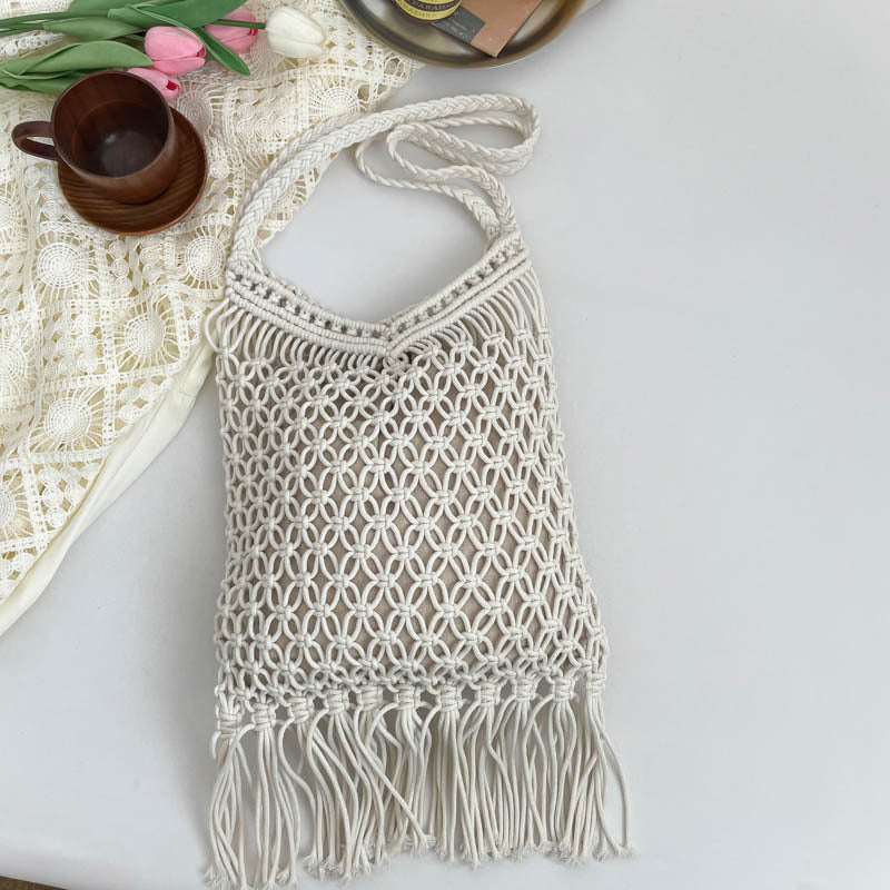 Style Woven Large Capacity Straw Burst Seaside Vacation Beach Shoulder Bags
