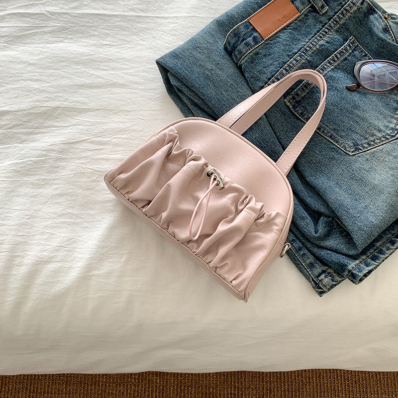 Women's Large Capacity Design Pleated Korean Fashion Handbags