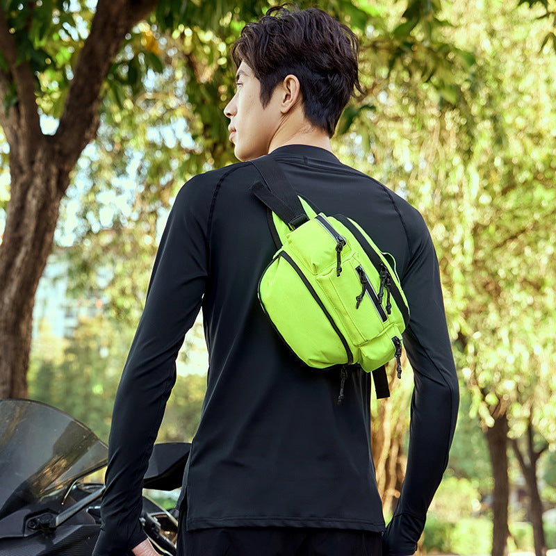Men's Fashion Night Reflective Design Motorcycle Riding Men's Chest Bag