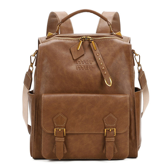 Women's Korean Retro British Style College Simple Fashion Leisure Backpack