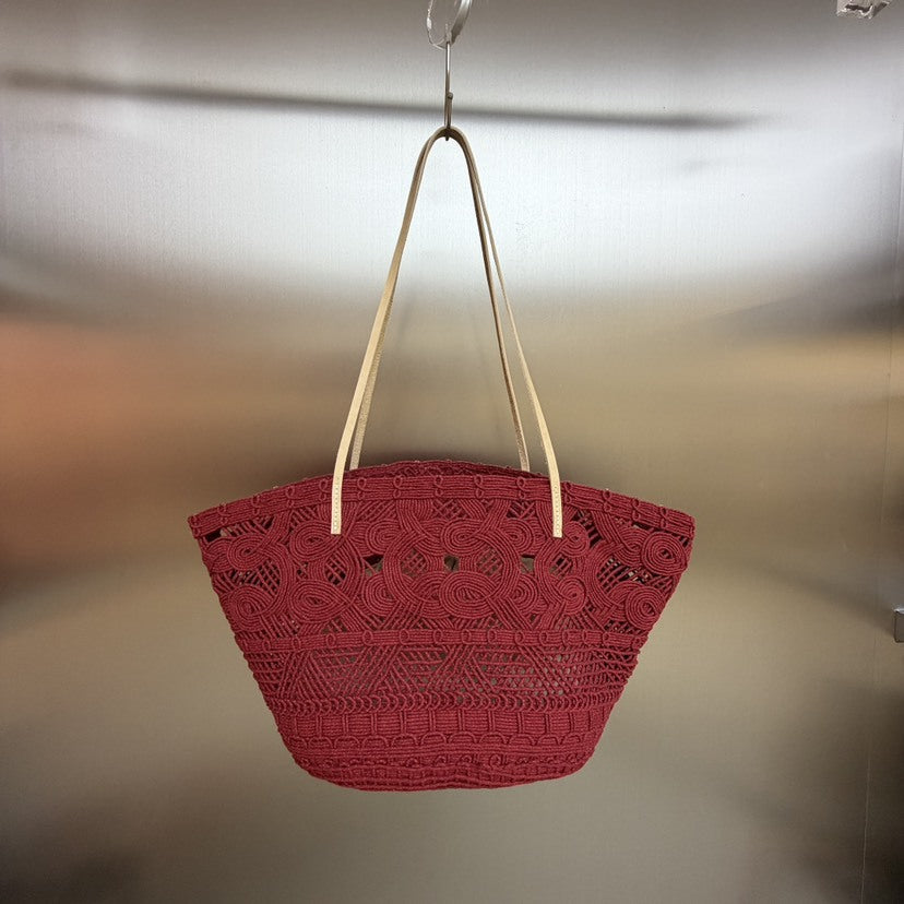 Weaving Hollow Seaside Vacation Beach Trendy Fashion Retro Large Women's Shoulder Bag