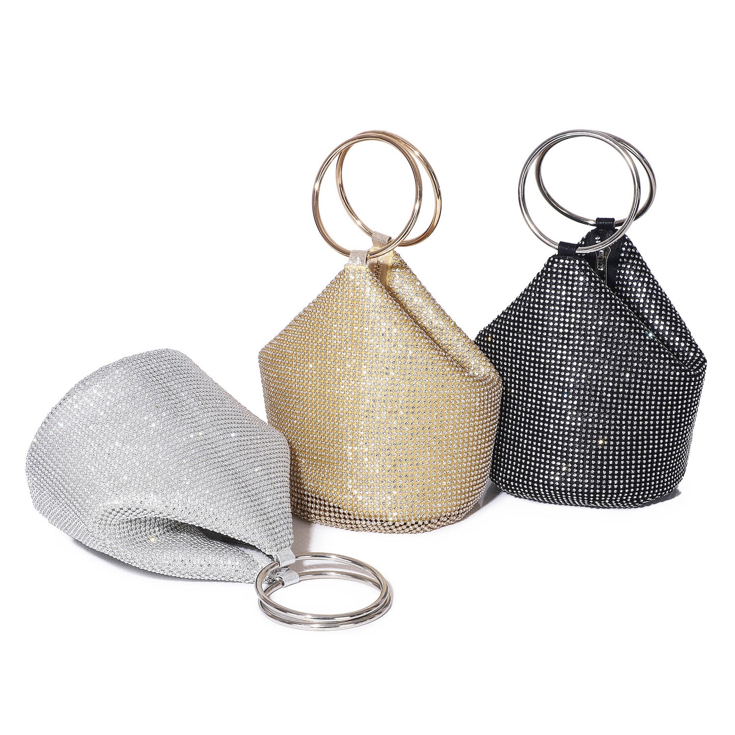 Full Diamond Portable Vegetable Basket Rhinestone Fashion Dinner Bag