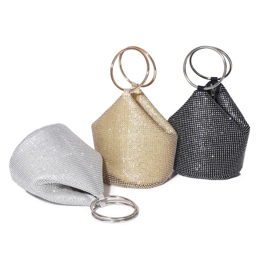 Full Diamond Portable Vegetable Basket Rhinestone Fashion Dinner Bag