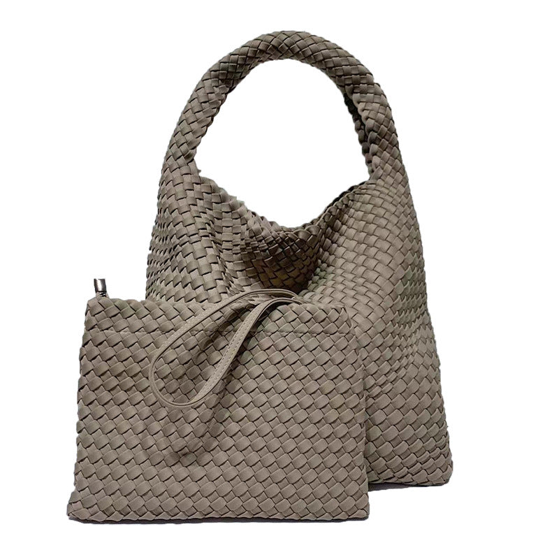 Women's High-grade Handmade Nylon Woven Neoprene Large Capacity Bags