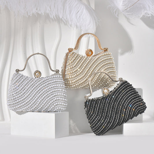 Slouchy Fashion Pearl High Sense Underarm Bags