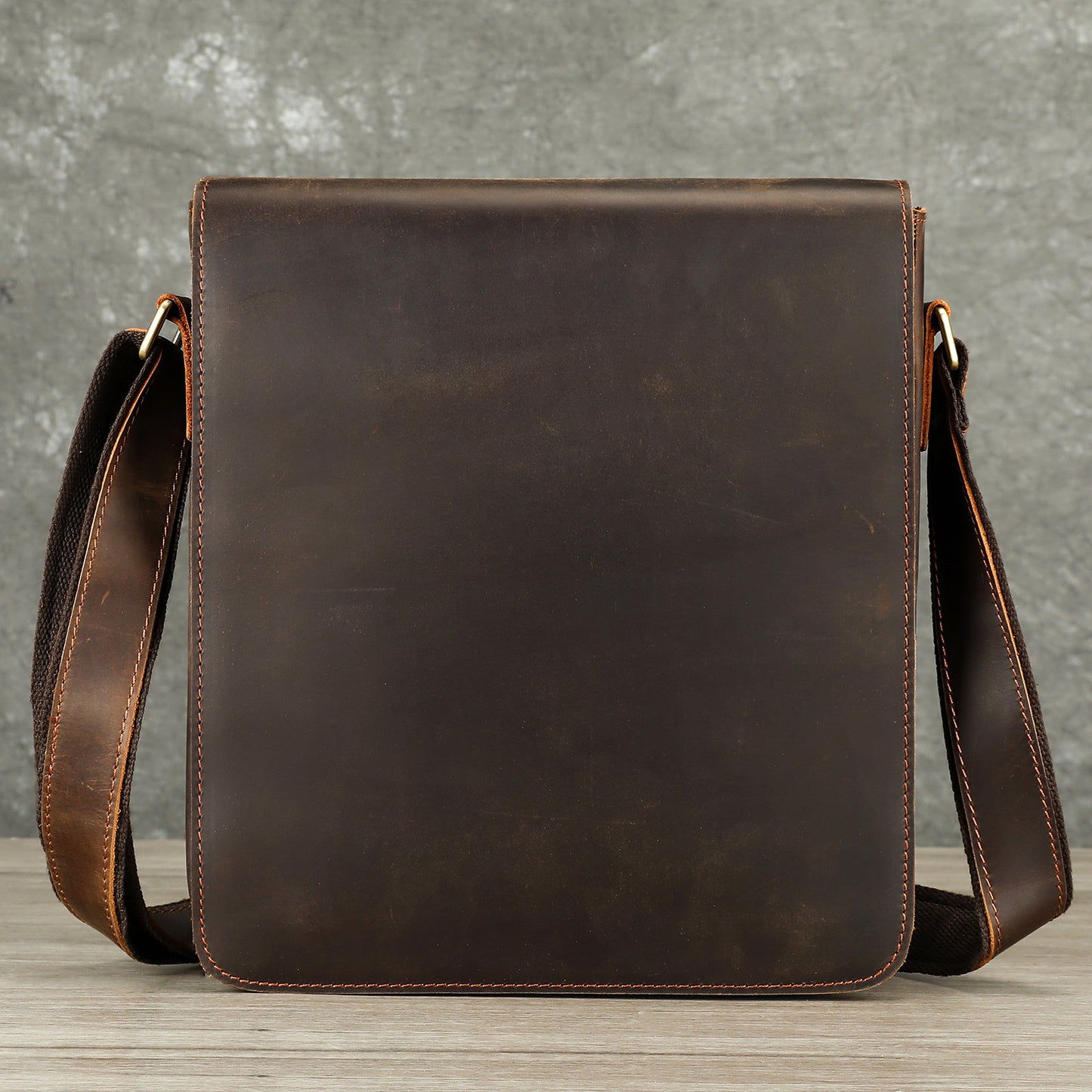 Men's Leather Fashion Crazy Horse First Layer Cowhide Men's Shoulder Bag