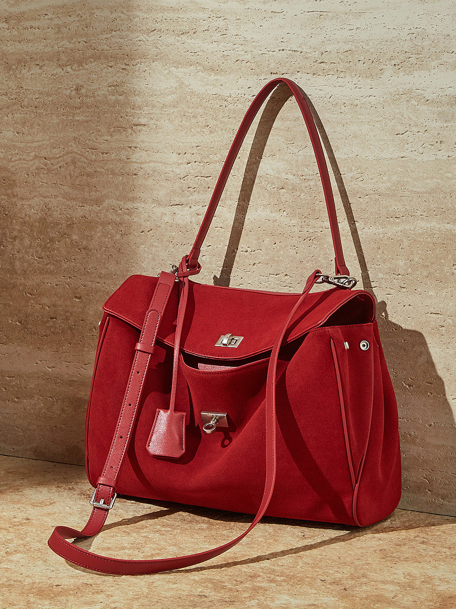 Matte Leather High-grade Kelly Twist Underarm Women's Shoulder Bag