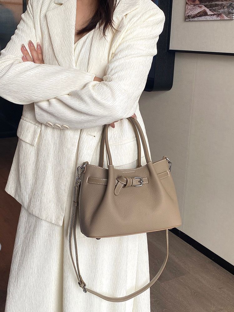 Women's High-grade Genuine Leather Dumpling Portable Vegetable Women's Shoulder Bag