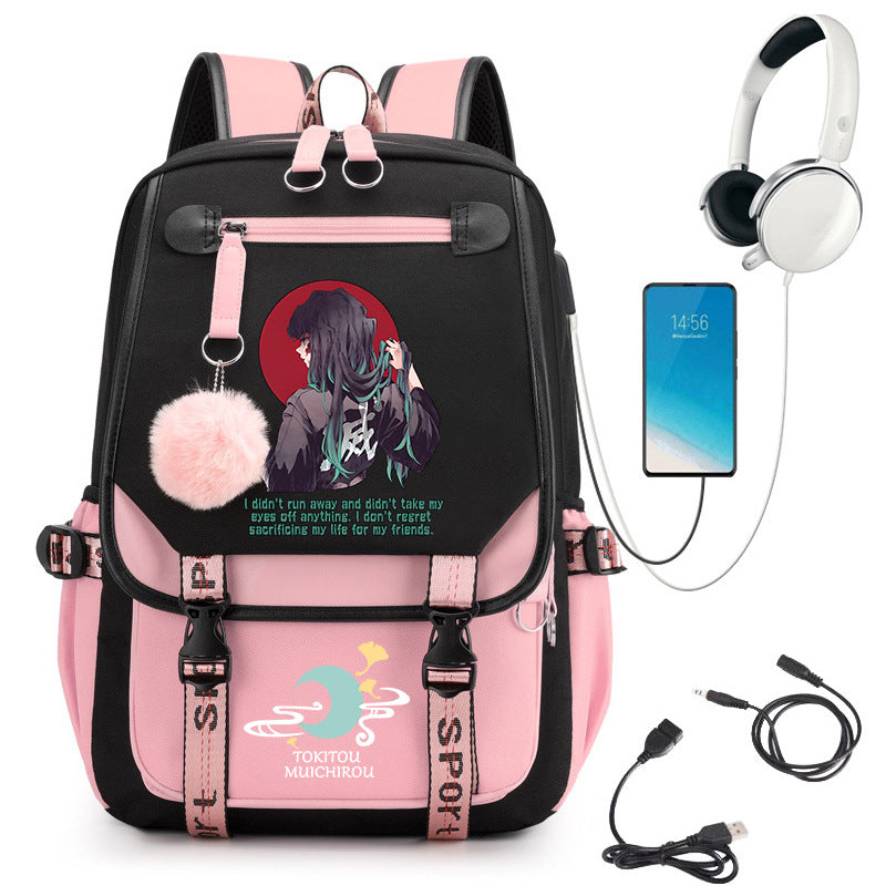No Hours Transparent High University Style Large College Student Schoolbag
