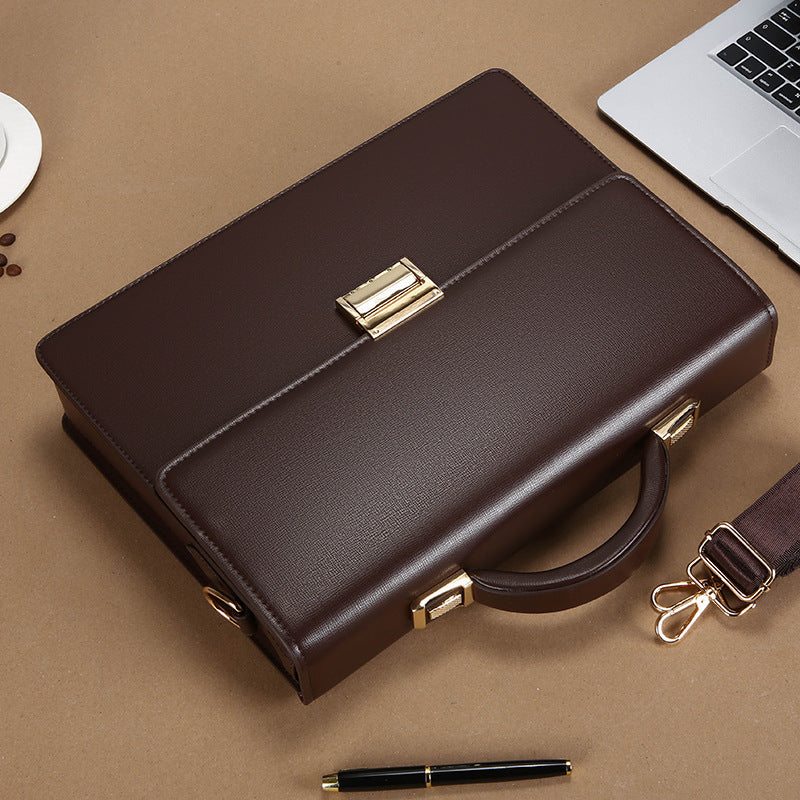 Men's Password Portable Business Portfolio Large Capacity Bags