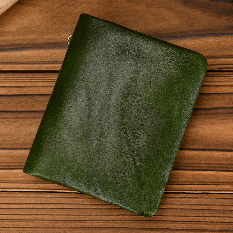 Women's & Men's Genuine Leather Two Fold Multi Slots Men's Wallet