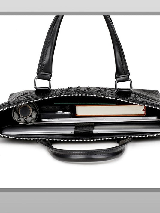 Men's Business Fashion Conference Crocodile Pattern Leather Men's Briefcases