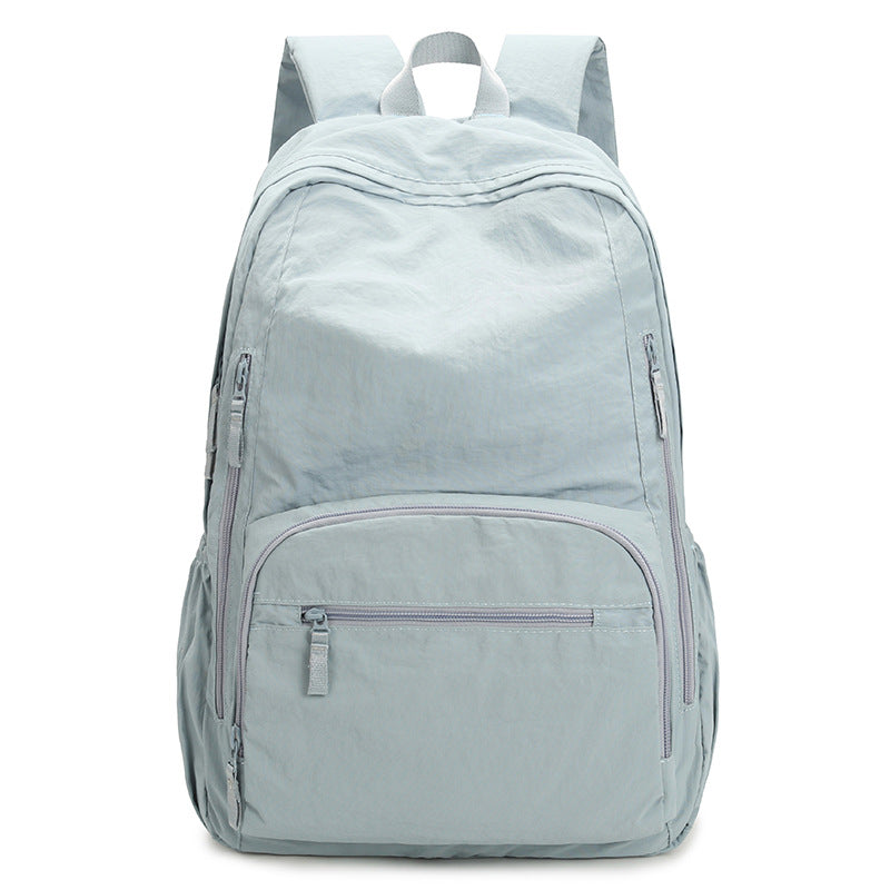 Women's & Men's Color Textured Niche Lightweight Large Capacity Leisure Backpack