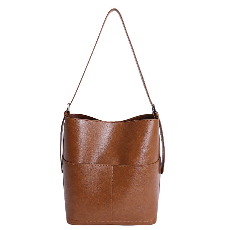 Retro Texture Outing Simple Large Capacity Women's Shoulder Bag