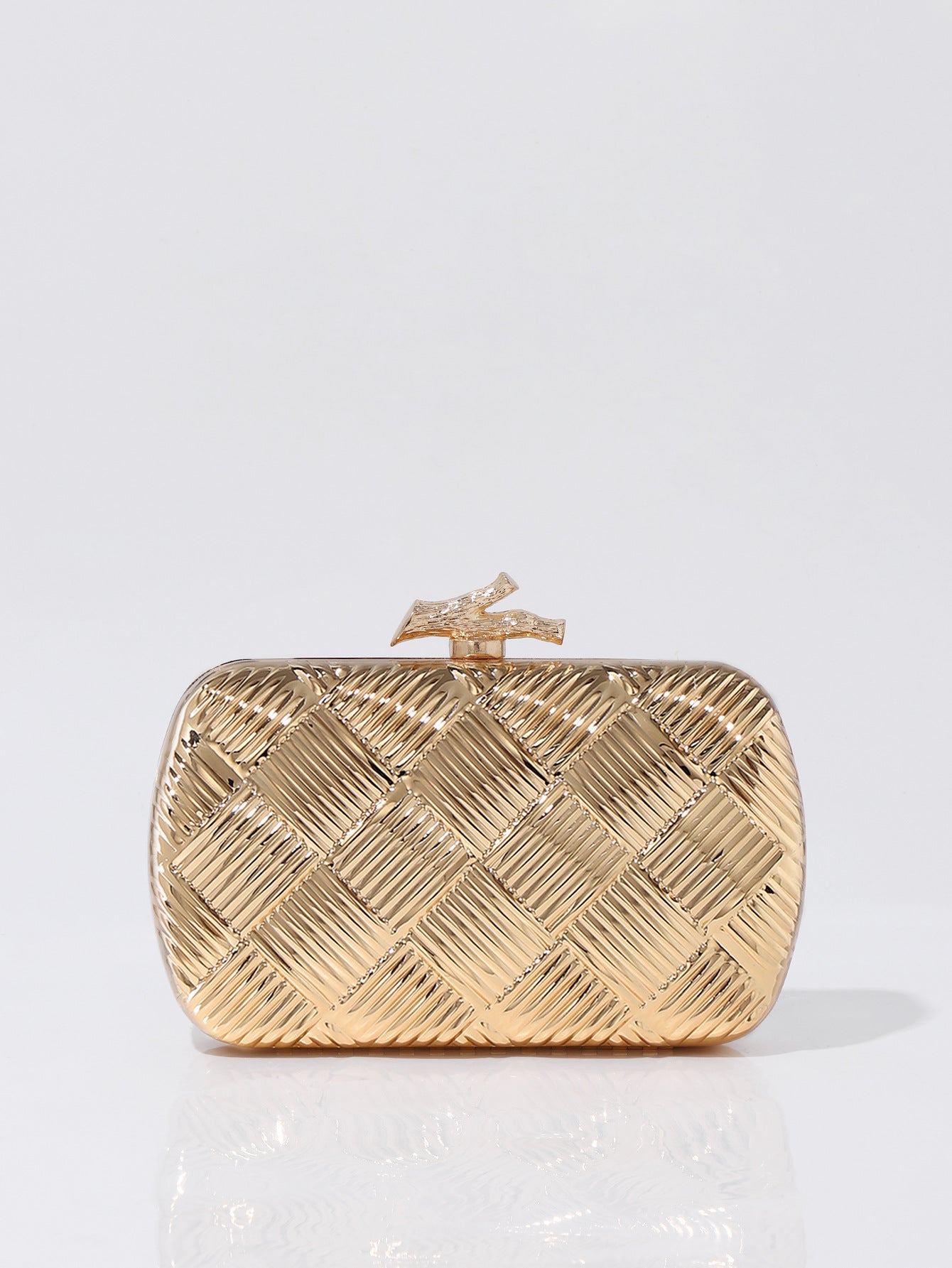 Woven Box Clutch Trendy Wear Banquet Party Dress Bags