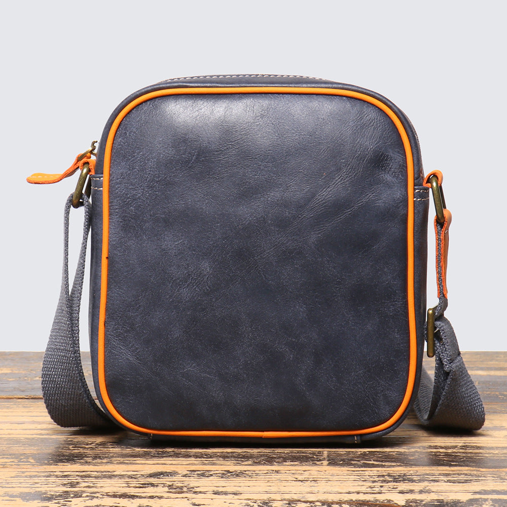 Men's Retro Leather Matte Simple Large Capacity Men's Shoulder Bag