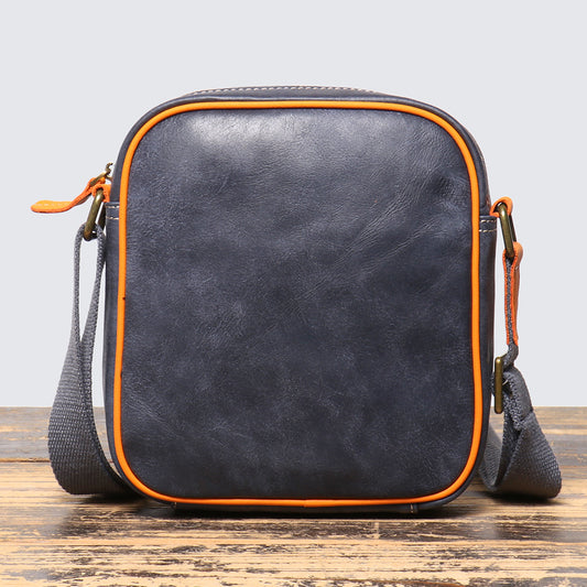 Men's Retro Leather Matte Simple Large Capacity Men's Shoulder Bag