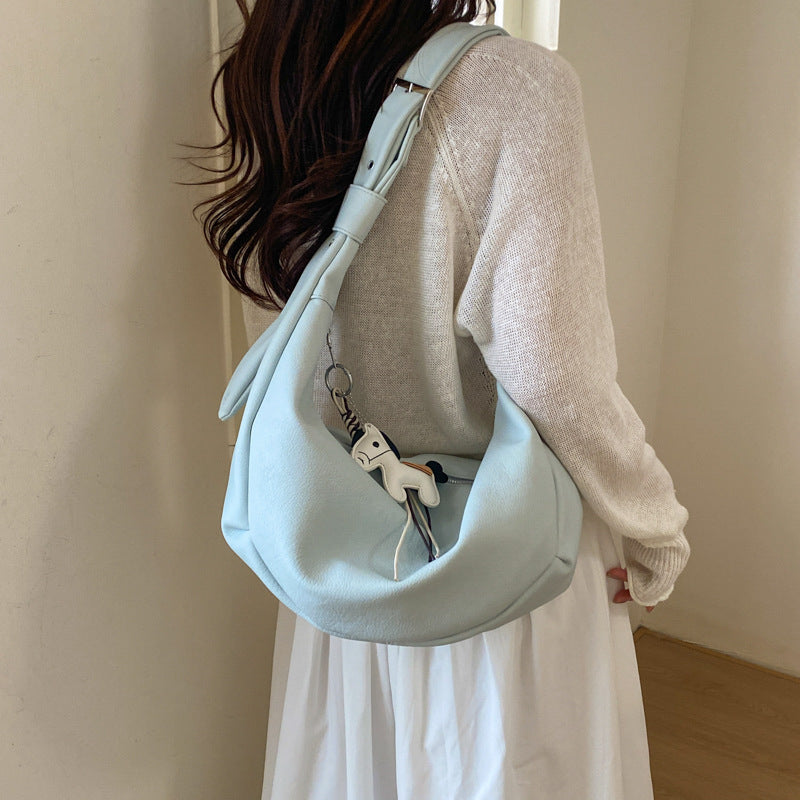 Women's Fashion Popular Solid Color Commuting Dumpling Women's Shoulder Bag
