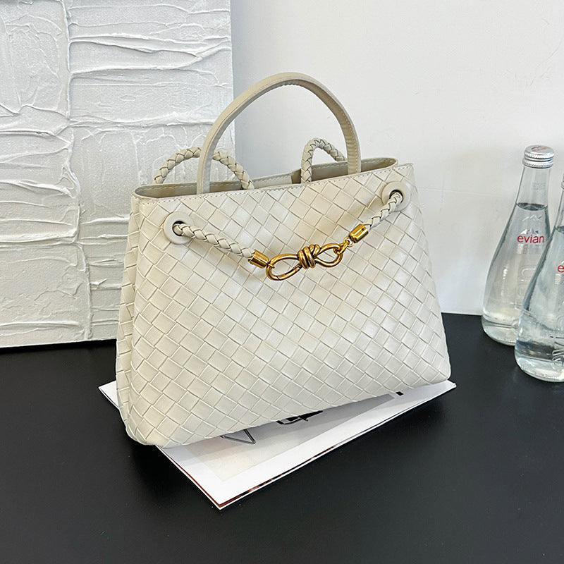 Women's Metal Cord Fastener Woven Niche Advanced Women's Messenger Bag