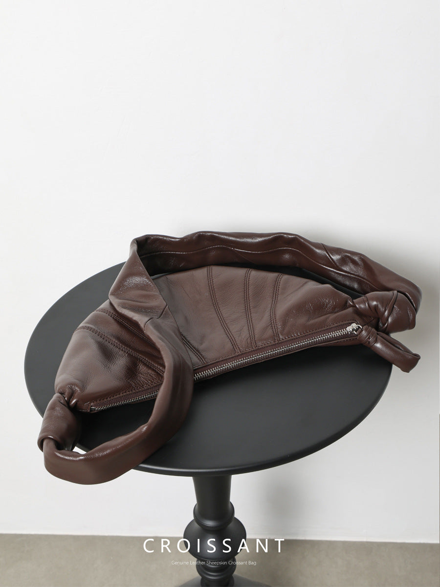 Women's Structure Niche Can Be Praised Croissant Sheepskin Bags
