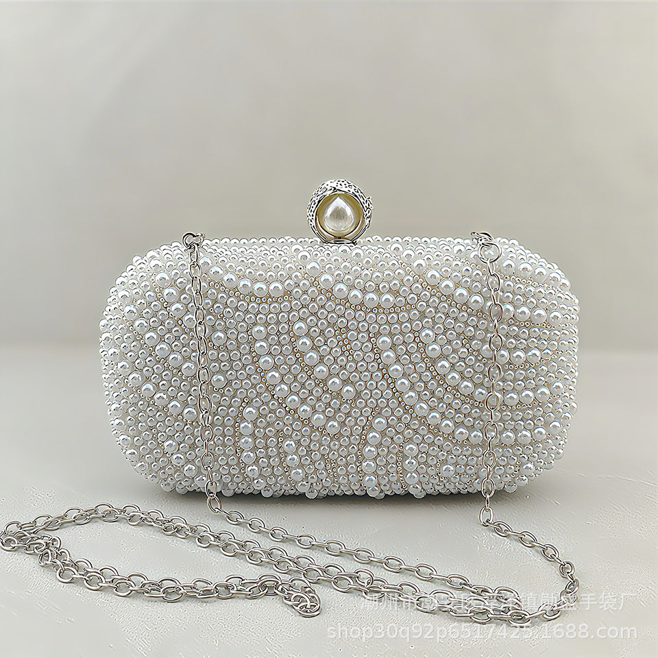 Pearl Banquet Chain Trendy Dress Clutch Dinner Bag
