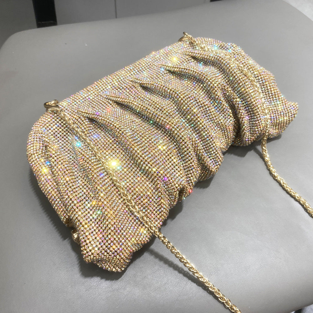 Women's Shiny Rhinestone Clip Diamond Lady's Women's Clutch