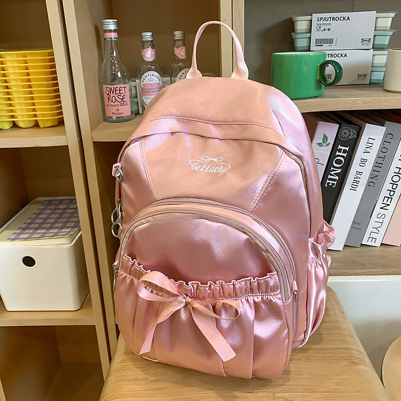 Minority Fashion Commuter Nylon Sweet Lightweight Large Capacity College Student Schoolbag