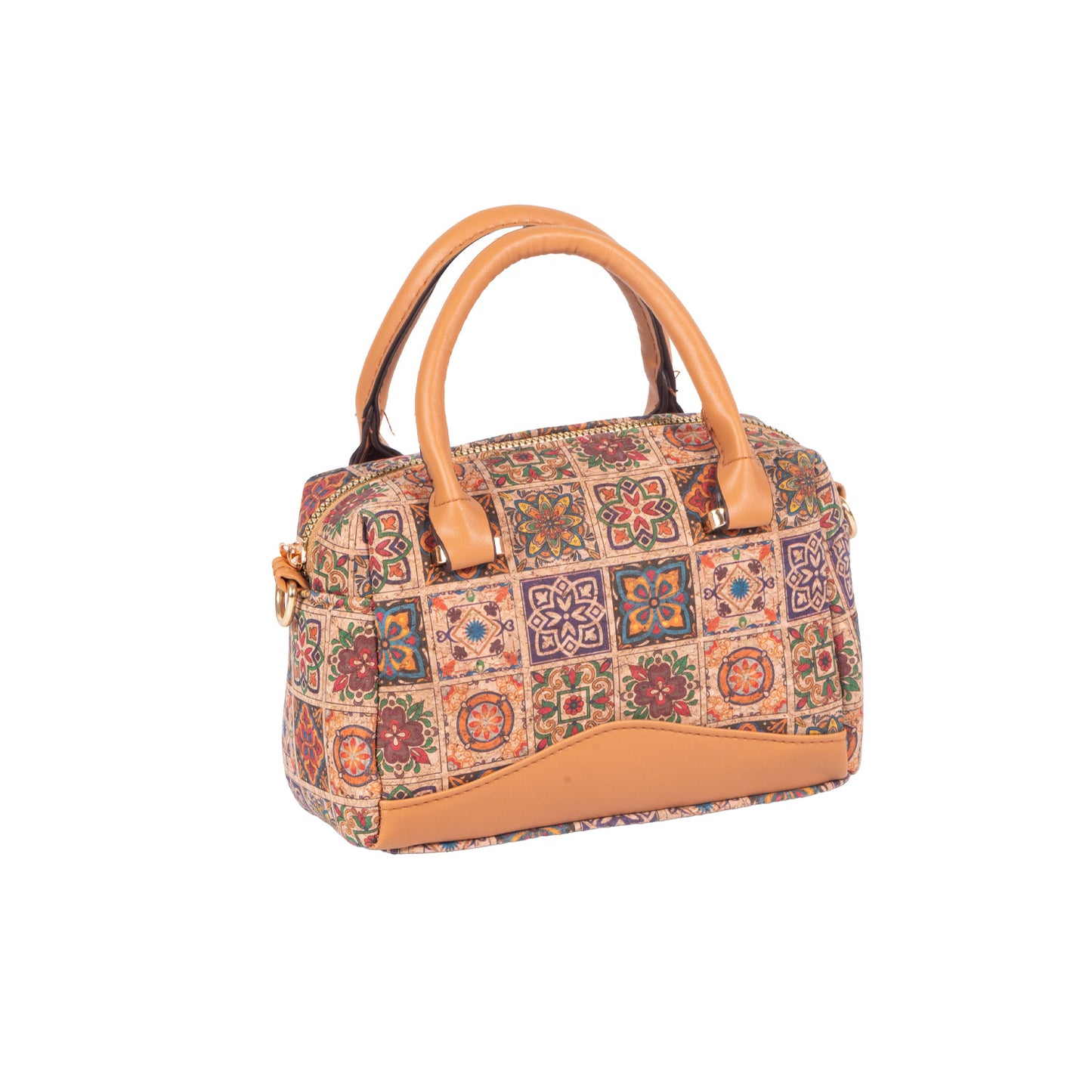 Women's Wooden Wood Outside Cork Tree Leather Women's Handbag