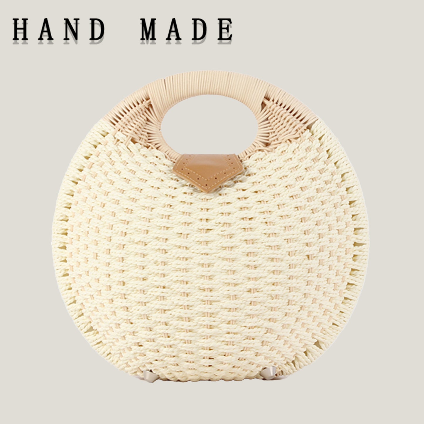 Women's Fashion Shell Cute Personality Rattan Weave Paper String Bags