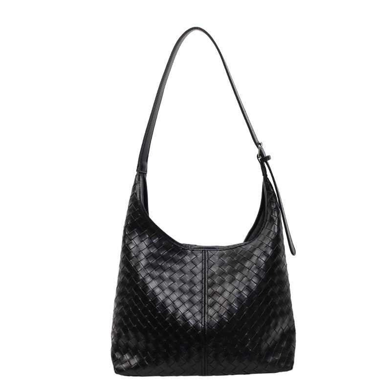 Women's Weaving Large Capacity Commuter Advanced Retro Simple Women's Shoulder Bag