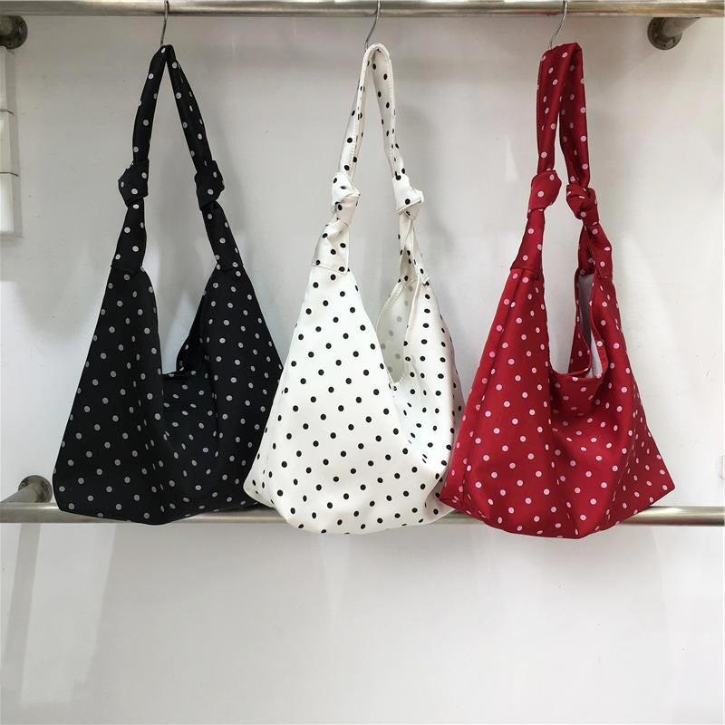 Women's Cabinet Artistic Polka Dot Fresh Floral Homemade Women's Handbag