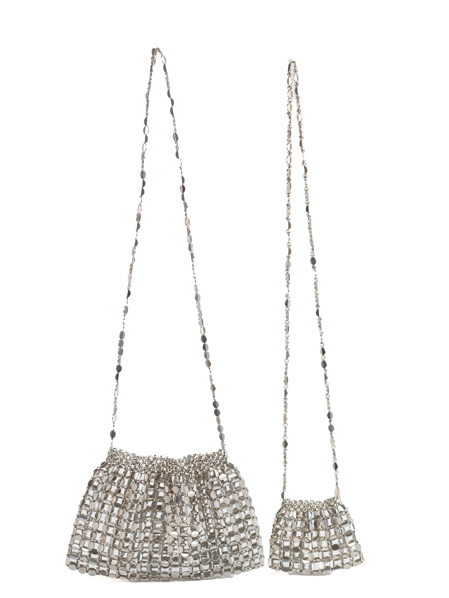 Retro Metal Sier Design Hand-woven Beads Bags
