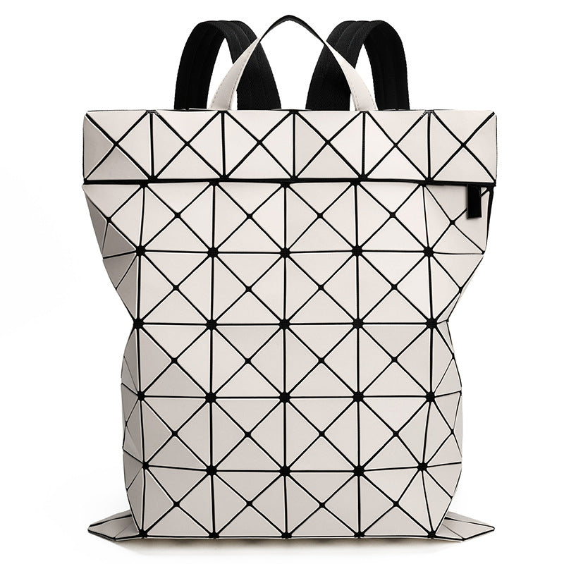Women's Personality Rhombus Large Capacity Trendy Cool College Student Schoolbag