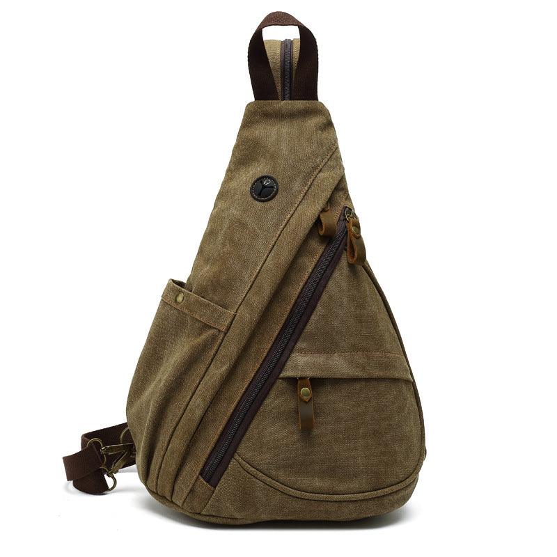 Men's Canvas Leisure Close-fitting Trendy Carrying Men's Chest Bag