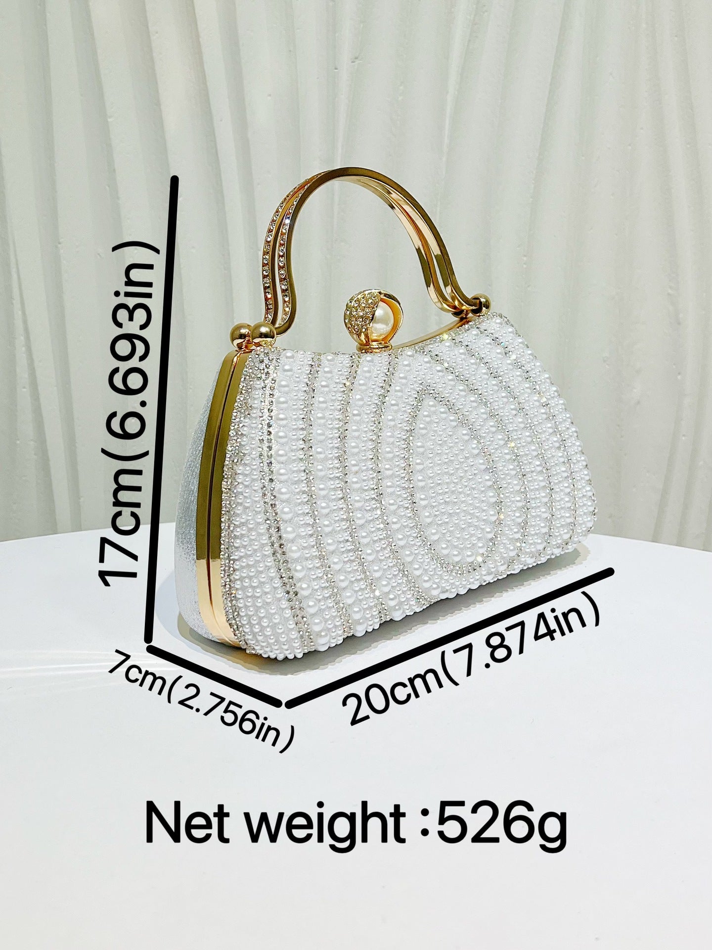 Graceful Pearl Diamond Fashion Banquet Clutch Bags