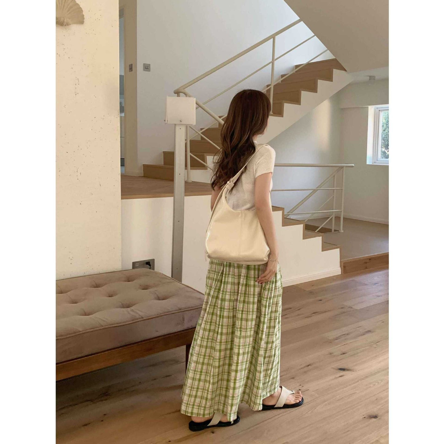 Women's Design Hand Grip Texture Large Capacity Totes Lazy Women's Handbag