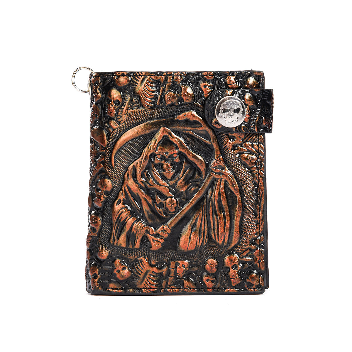 Men's Rock Personality Skull Death Short Chain Men's Wallet