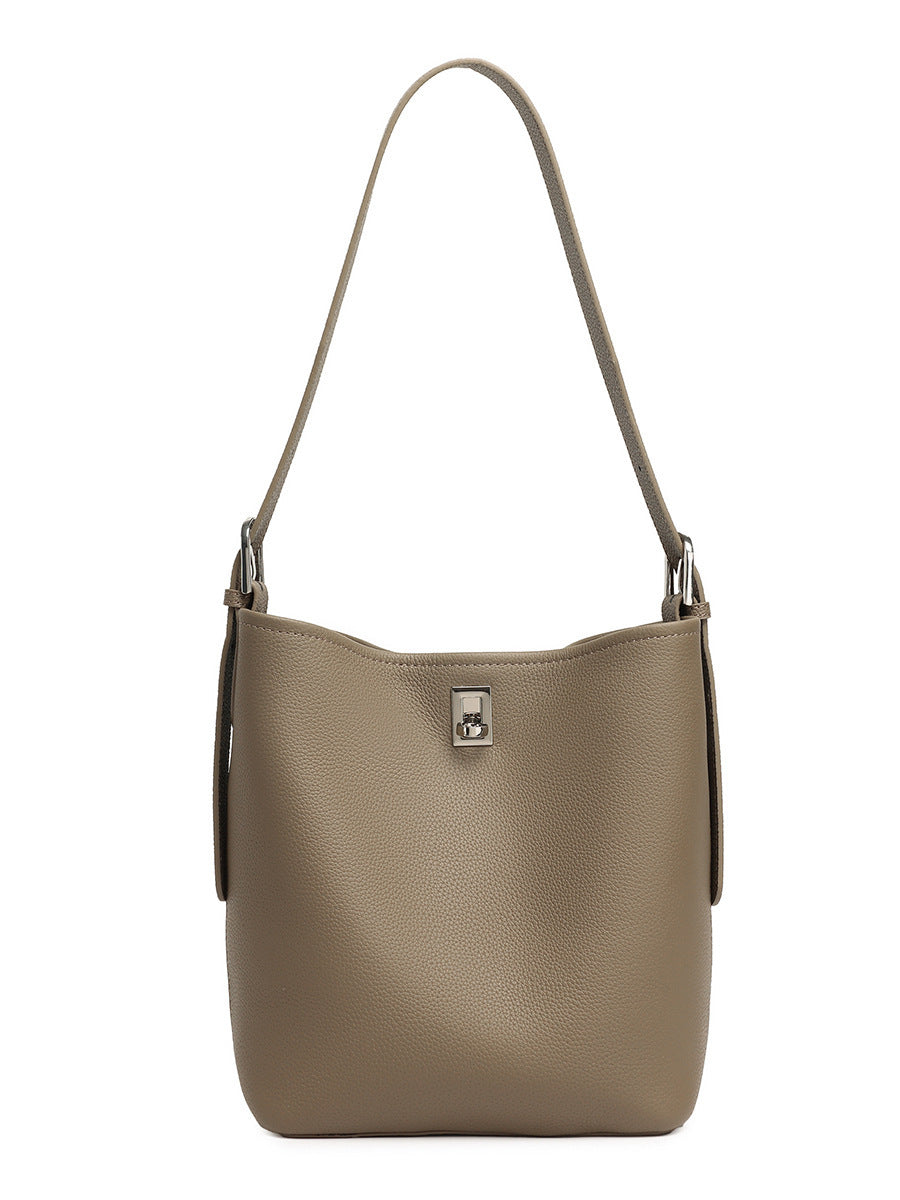 Fashion Genuine Leather Simple High-grade Single Women's Shoulder Bag
