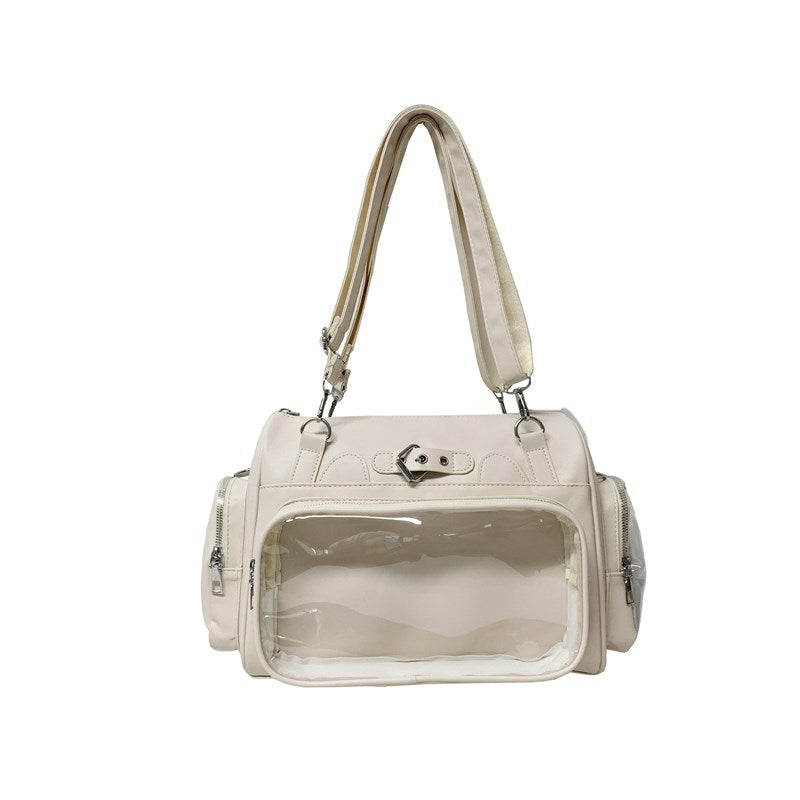 Women's Transparent Cartoon Shoulders One College Style Women's Shoulder Bag