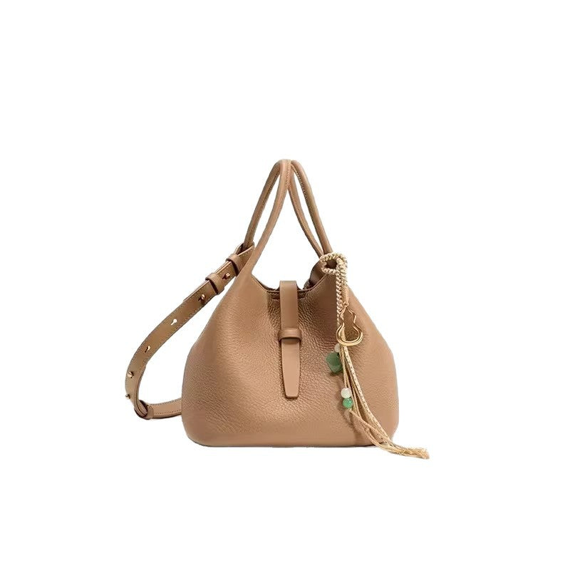 Slope Echo Vegetable Basket Top Layer Cowhide Handbags