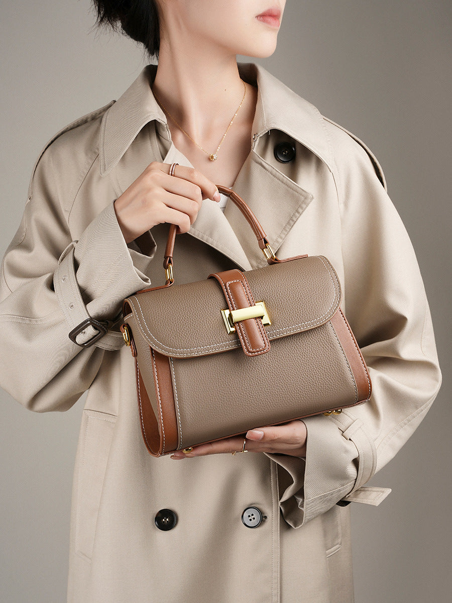 Women's Layer Cowhide Advanced Texture Fashion Special Interest Light Luxury Bags